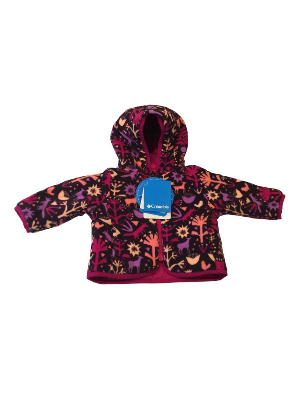 Columbia Reversible Infant 3-6 Months Double Trouble Jacket Fuchsia Lilac Peach
